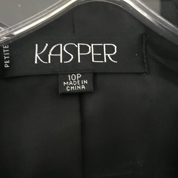 Kasper 2 pc women’s suits set size 10P Gray & Black. Skirt Suit Petite VINTAGE - Picture 2 of 3